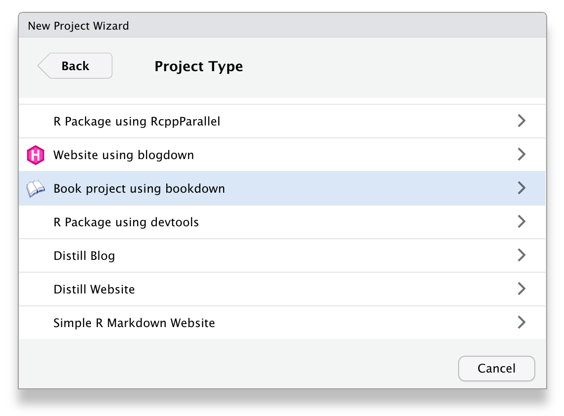 Bookdown project template.