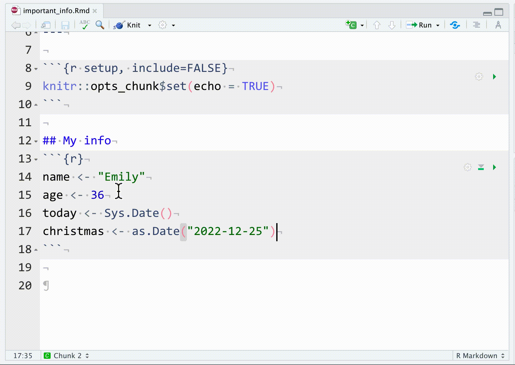 Tedious method of running code