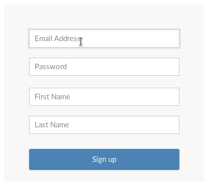 enter details to create an account